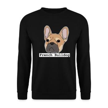 Bouledogue français, bouledogue français - Sweat-shirt Unisexe - noir - Devant - Alina (178cm) & Michal (187cm)