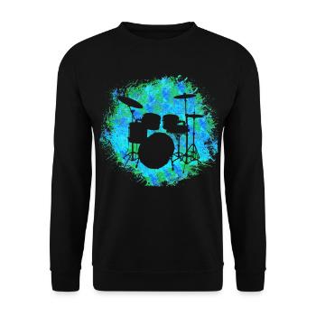 Drum instrument drummer music gift - Unisex Sweatshirt - black - Front - Alina (178cm) & Michal (187cm)