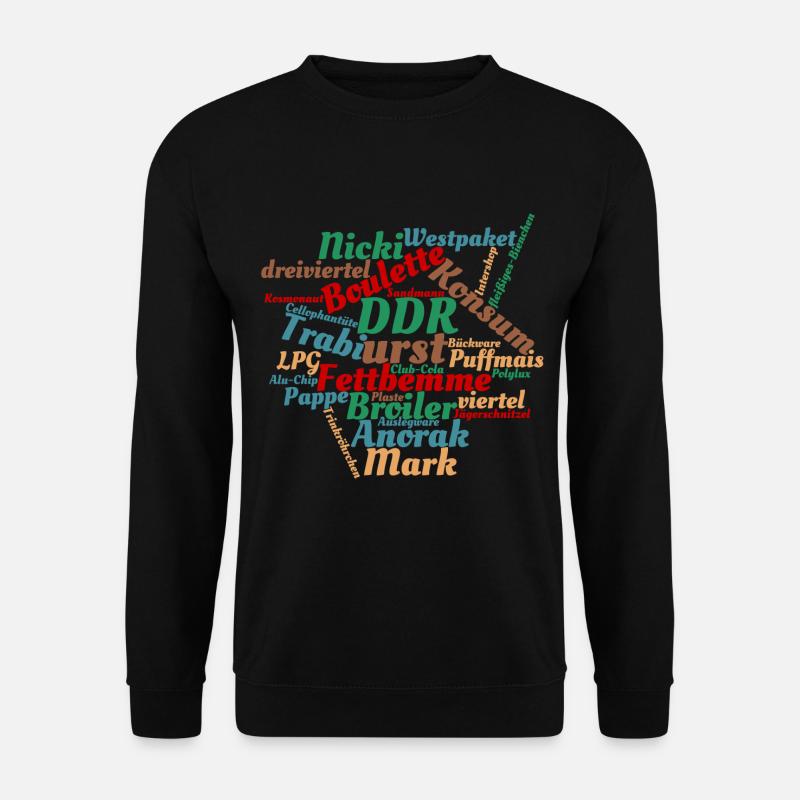 DDR Ostalgie Wörtersammlung - Unisex Pullover - Schwarz