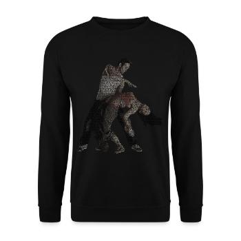 bachata dance story gift idea - Unisex Sweatshirt - black - Front - Alina (178cm) & Michal (187cm)