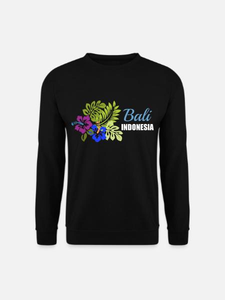 Bali, Indonésie, ville, pays, fleurs - Sweat-shirt Unisexe - noir