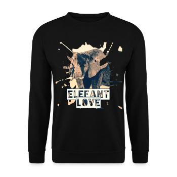 Elephant - Unisex Sweatshirt - black - Front - Alina (178cm) & Michal (187cm)