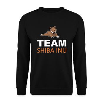 Team Shiba Inu, dog, - Unisex Sweatshirt - black - Front - Alina (178cm) & Michal (187cm)