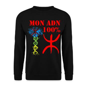 Mon adn 100% amazigh - Sweat-shirt Unisexe - noir - Devant - Alina (178cm) & Michal (187cm)