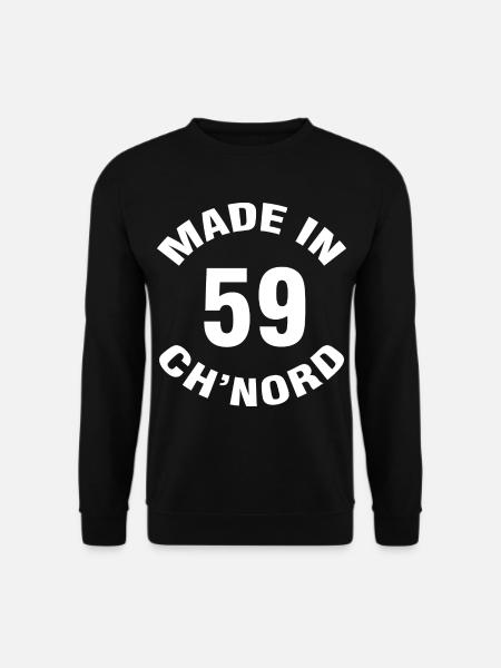 Made in 59 le nord - région humour et drôle - Sweat-shirt Unisexe - noir