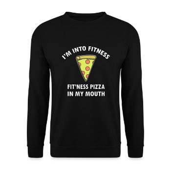 Fitness Gym Lovers Lustige Tacos - Unisex Pullover - Schwarz - Vorne - Alina (178cm) & Michal (187cm)