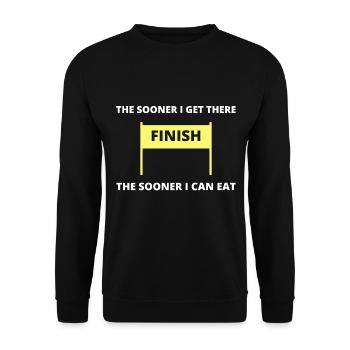 Coureur de course Marathon drôle d'humour cadeau - Sweat-shirt Unisexe - noir - Devant - Alina (178cm) & Michal (187cm)