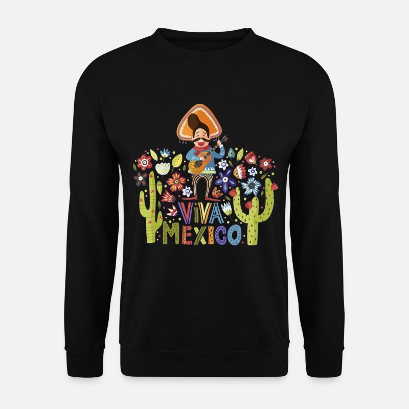 Mexico - Viva Mexico Sänger - dunkel - Unisex Pullover - Schwarz