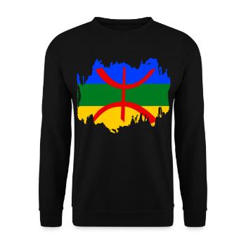 Amazigh - Unisex Pullover - Schwarz - Vorne - Alina (178cm) & Michal (187cm)