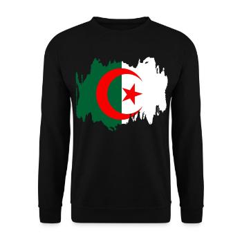 Algeria - Unisex Sweatshirt - black - Front - Alina (178cm) & Michal (187cm)