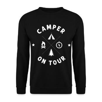Camping-car caravane caravane - Sweat-shirt Unisexe - noir - Devant - Alina (178cm) & Michal (187cm)
