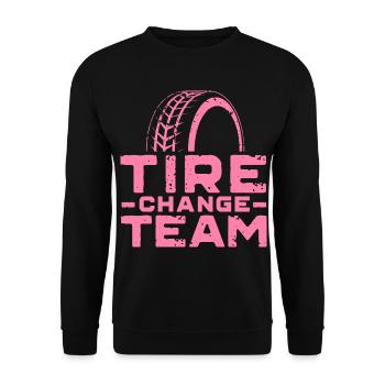 Équipe de changement de pneus changement de roue changement de pneus - Sweat-shirt Unisexe - noir - Devant - Alina (178cm) & Michal (187cm)