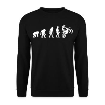 Évolution vers le moto rider - Sweat-shirt Unisexe - noir - Devant - Alina (178cm) & Michal (187cm)