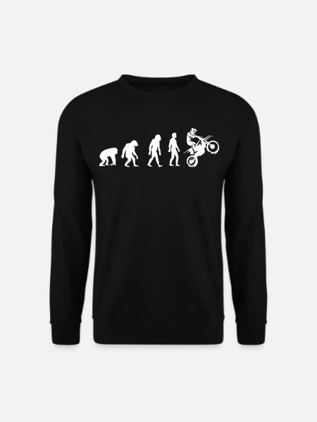 Evolution to Motorbike Rider - Unisex Sweatshirt - black