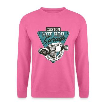 Hot Rod - Voitures de course classiques - sombre - Sweat-shirt Unisexe - rose - Devant