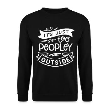 Antisocial - Far too human - neg - Unisex Sweatshirt - black - Front - Alina (178cm) & Michal (187cm)