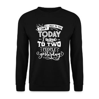Antisocial - Two people yesterday - neg - Unisex Sweatshirt - black - Front - Alina (178cm) & Michal (187cm)