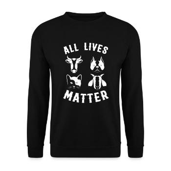 Go Vegan - Fier Végétalien - 33 - neg - Sweat-shirt Unisexe - noir - Devant - Alina (178cm) & Michal (187cm)