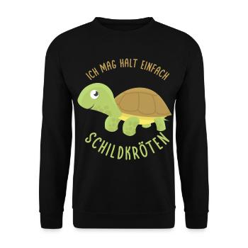 Schildkröten - Unisex Pullover - Schwarz - Vorne - Alina (178cm) & Michal (187cm)