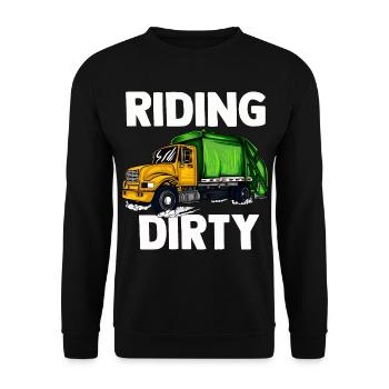 Garbage Man Gift Garbage Garbage Collection Waste Profession - Unisex Sweatshirt - black - Front - Alina (178cm) & Michal (187cm)