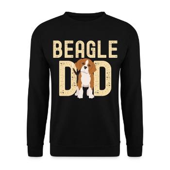 Beagle Papa Dog cute Beagle kawaii - Unisex Sweatshirt - black - Front - Alina (178cm) & Michal (187cm)