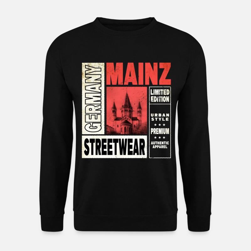 Mainz Deutschland Stadt Skyline Heimat Liebe - Unisex Pullover - Schwarz