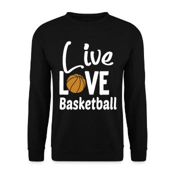 Es ist Basketball y'all - Unisex Pullover - Schwarz - Vorne - Alina (178cm) & Michal (187cm)