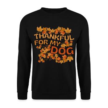 Reconnaissant pour mon chien Chien Automne Gratitude - Sweat-shirt Unisexe - noir - Devant - Alina (178cm) & Michal (187cm)