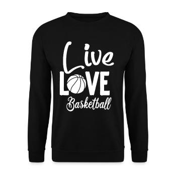 It's Basketball Y'all - Unisex Sweatshirt - black - Front - Alina (178cm) & Michal (187cm)