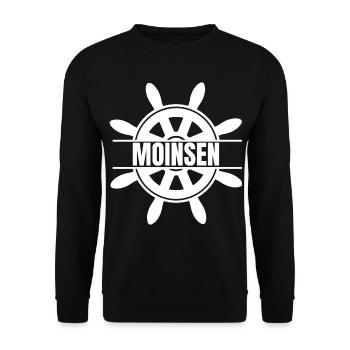 Oldenburg Oldenburger Norden Norddeutschland Moin - Unisex Pullover - Schwarz - Vorne - Alina (178cm) & Michal (187cm)