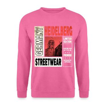 Heidelberg Deutschland Stadt Skyline Heimat Liebe - Unisex Pullover - Pink - Vorne