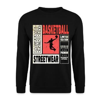 Basketball Basketball Player Dunking Sport Player - Unisex Sweatshirt - black - Front - Alina (178cm) & Michal (187cm)