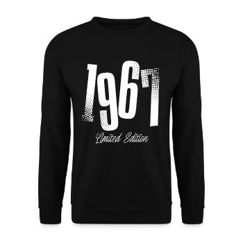 1967 Jahrgang Geburtstag Baujahr Geboren - Unisex Pullover - Schwarz - Vorne - Alina (178cm) & Michal (187cm)