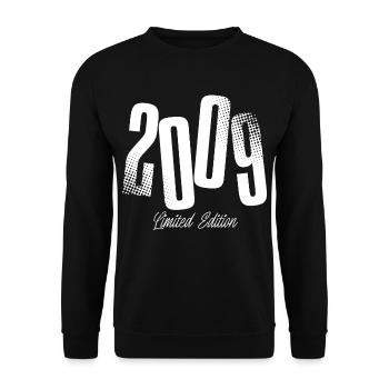2009 Jahrgang Geburtstag Baujahr Geboren - Unisex Pullover - Schwarz - Vorne - Alina (178cm) & Michal (187cm)