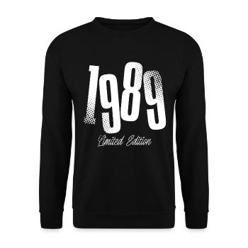 1989 Anniversaire de naissance Année de construction - Sweat-shirt Unisexe - noir - Devant - Alina (178cm) & Michal (187cm)
