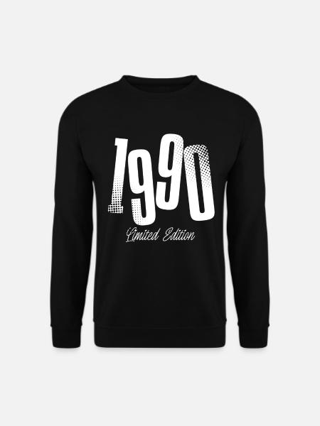 1990 Jahrgang Geburtstag Baujahr Geboren - Unisex Pullover - Schwarz