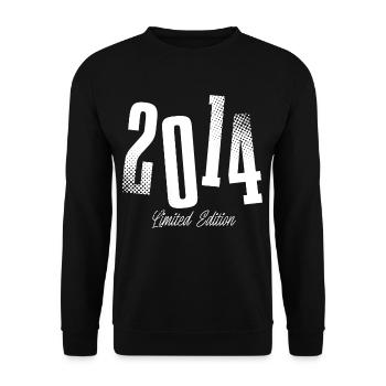 2014 Année de naissance Anniversaire Année de naissance - Sweat-shirt Unisexe - noir - Devant - Alina (178cm) & Michal (187cm)