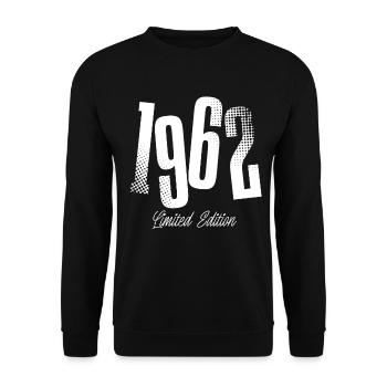 1962 Anniversaire de naissance Année de construction - Sweat-shirt Unisexe - noir - Devant - Alina (178cm) & Michal (187cm)