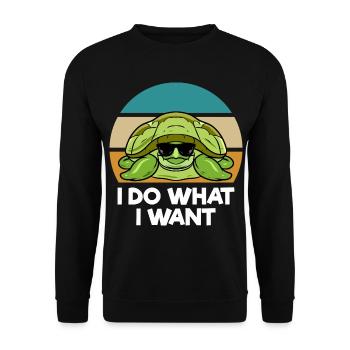 Turtle lovers - Unisex Sweatshirt - black - Front - Alina (178cm) & Michal (187cm)