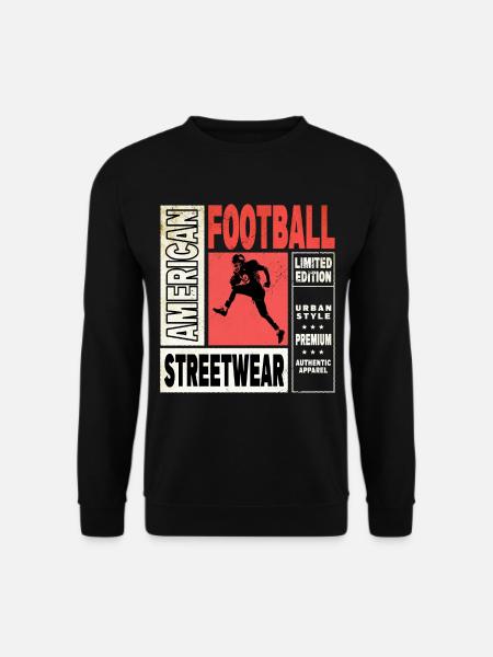 American Football Spieler Vintage Retro USA Sport - Unisex Pullover - Schwarz