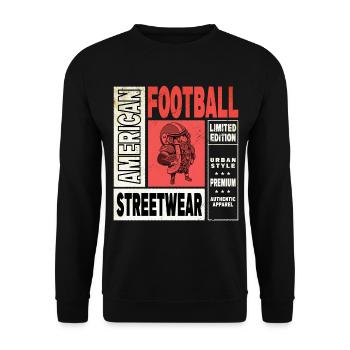 Joueur de tacos de football américain Vintage USA Sports - Sweat-shirt Unisexe - noir - Devant - Alina (178cm) & Michal (187cm)