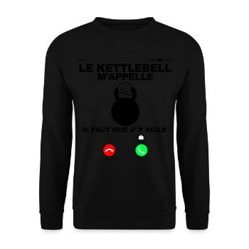 Sport Humour Cadeau Entrainement - Sweat-shirt Unisexe - noir - Devant - Alina (178cm) & Michal (187cm)