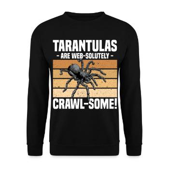 Tarantula Spinne | Haustiere Tarantulas Geschenke - Unisex Pullover - Schwarz - Vorne - Alina (178cm) & Michal (187cm)