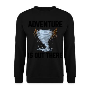 Sturm Spotter | Sturmjäger Sturmwarnungen Geschenk - Unisex Pullover - Schwarz - Vorne - Alina (178cm) & Michal (187cm)