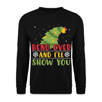 Arbre de Noël cadeau pull de Noël - Sweat-shirt Unisexe - noir - Devant - Alina (178cm) & Michal (187cm)