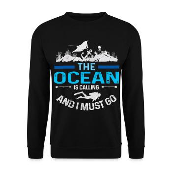 23F 0325 bk - Sweat-shirt Unisexe - noir - Devant - Alina (178cm) & Michal (187cm)