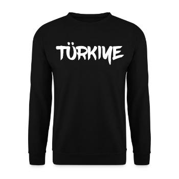 Lettrage Türkiye - Sweat-shirt Unisexe - noir - Devant - Alina (178cm) & Michal (187cm)