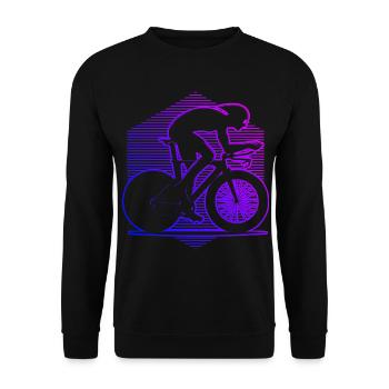 Rennradfahren Rennrad Rennradfahrer Damen - Unisex Pullover - Schwarz - Vorne - Alina (178cm) & Michal (187cm)