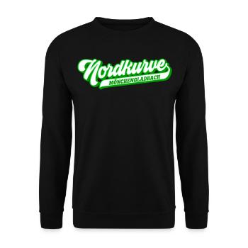 Nordkurve Mönchengladbach | Farbe änderbar - Unisex Pullover - Schwarz - Vorne - Alina (178cm) & Michal (187cm)