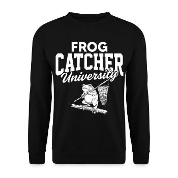 Frog Catcher Université Amphibiens Capture Master - Sweat-shirt Unisexe - noir - Devant - Alina (178cm) & Michal (187cm)